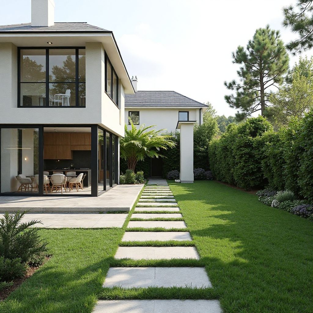 Grădină modernă în stil minimalist